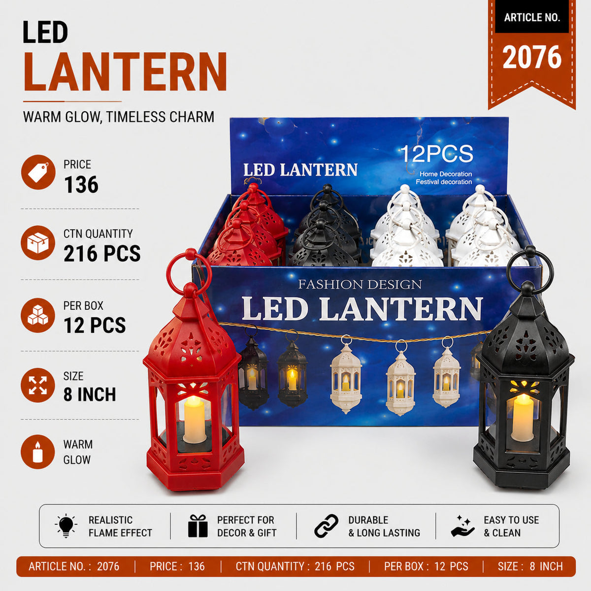 LED Lantern Pack of 12