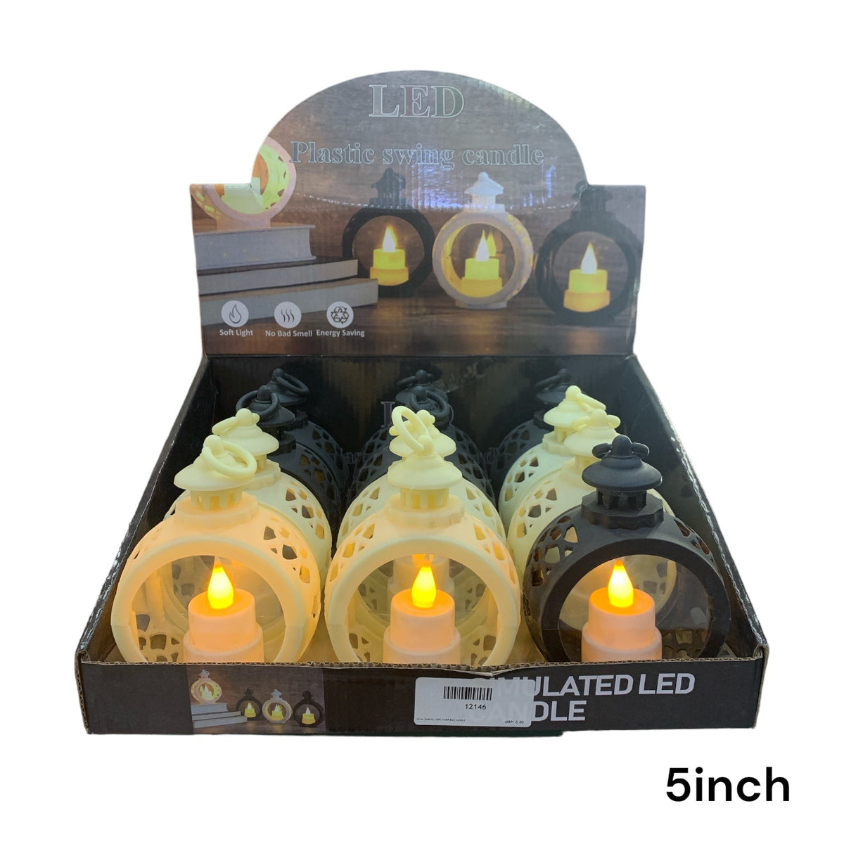 LED Plastic Swing Lantern Candle Pack of 24