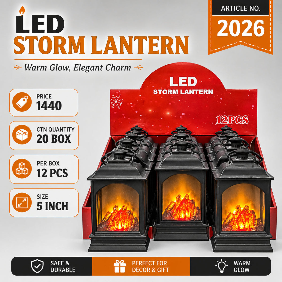 LED Storm Lantern Pack of 24