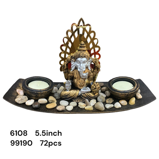 Ganesh Ji Decorative Tealight Candle Holder Pack of 3