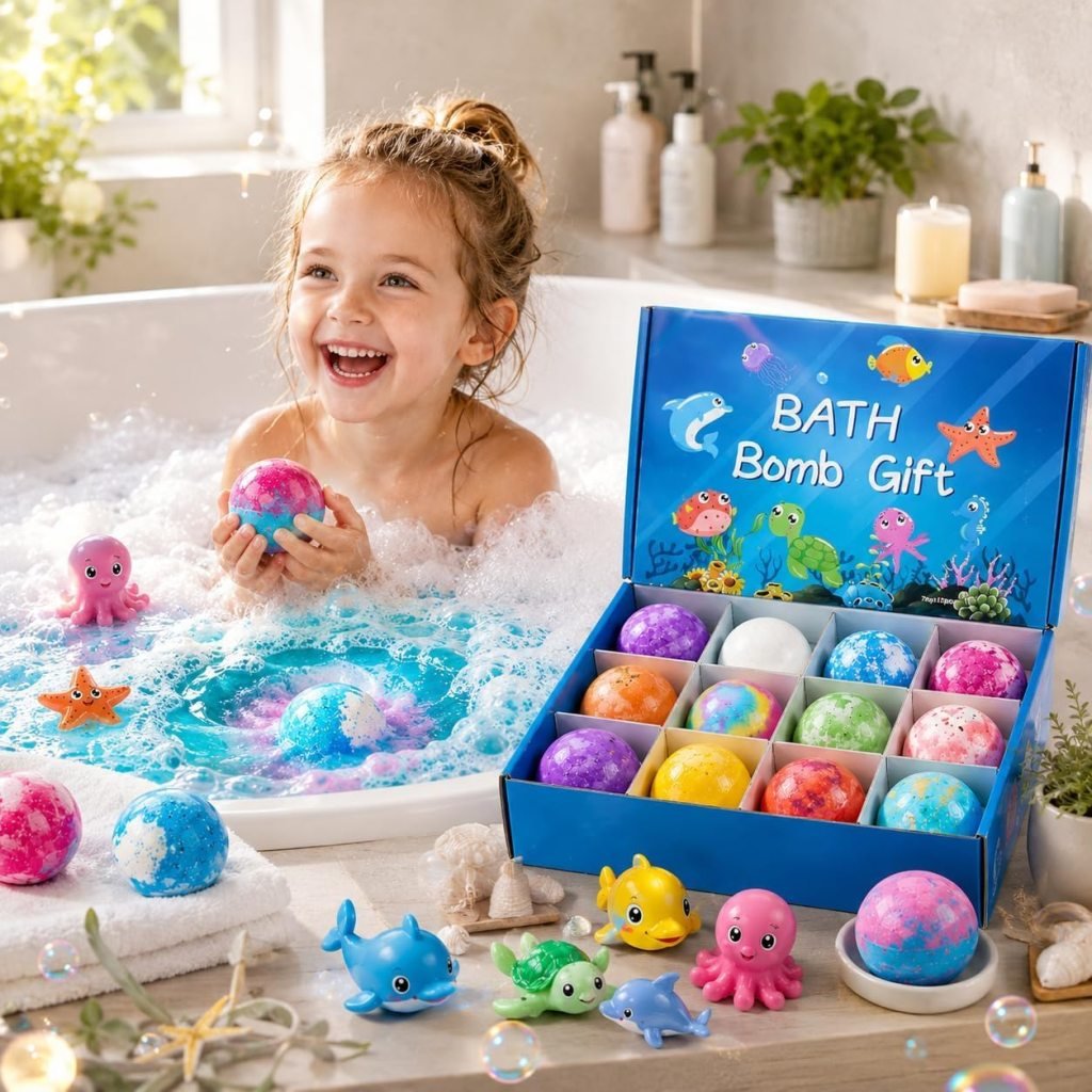 12 Pcs Bath Bombs Bubble for Baby