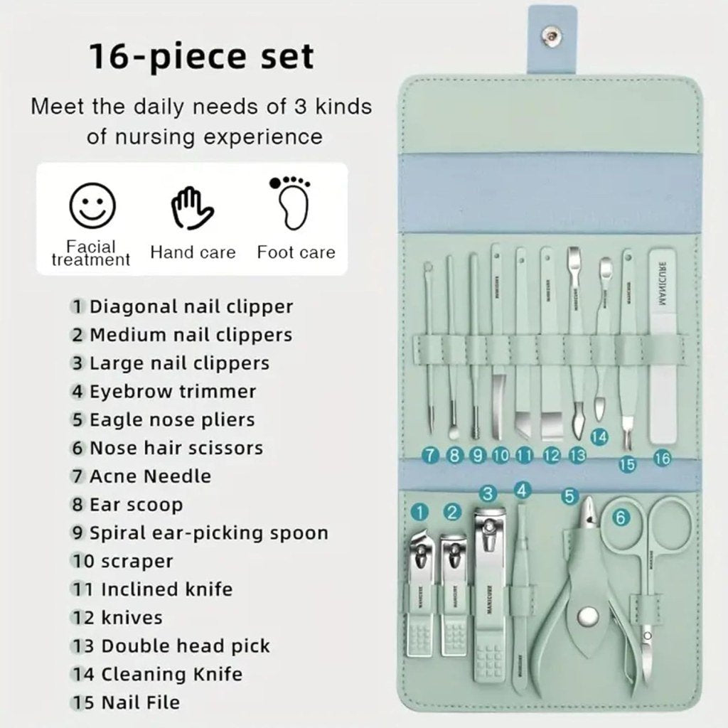 16 in 1 Manicure Set Nail Cutter