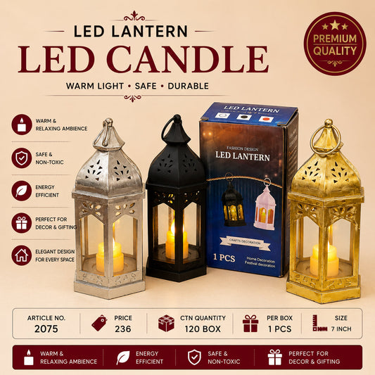 Decorative LED Lantern Pack of 3