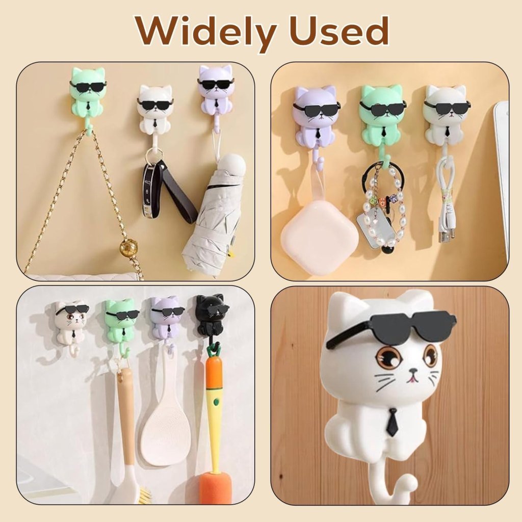 2 Pcs Cat Wall Hook