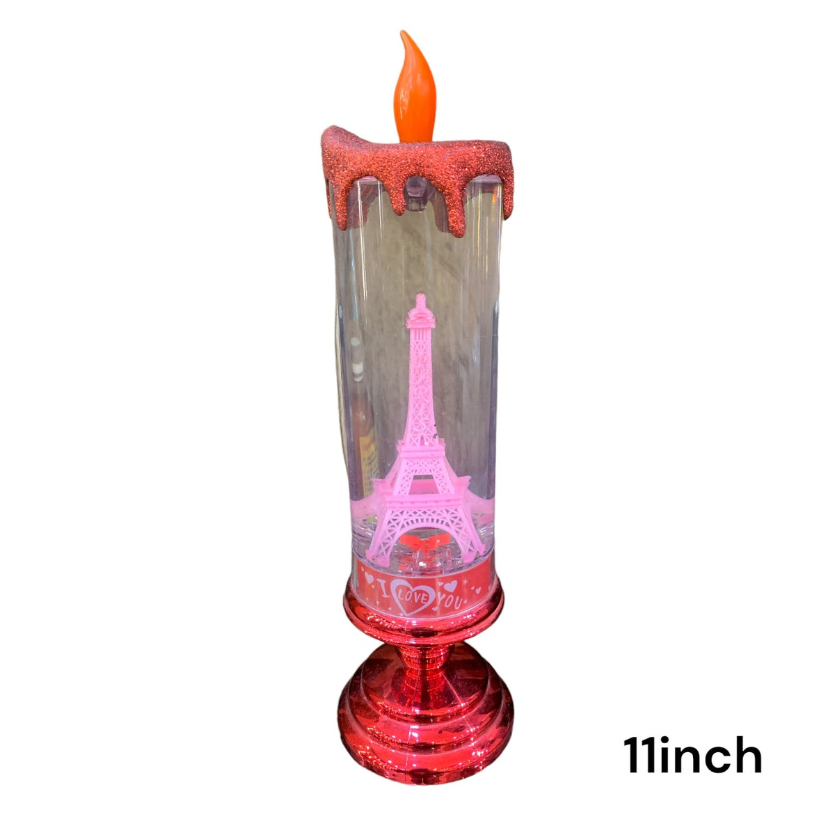 Eiffel Tower LED Candle Lamp with Stand Pack of 2