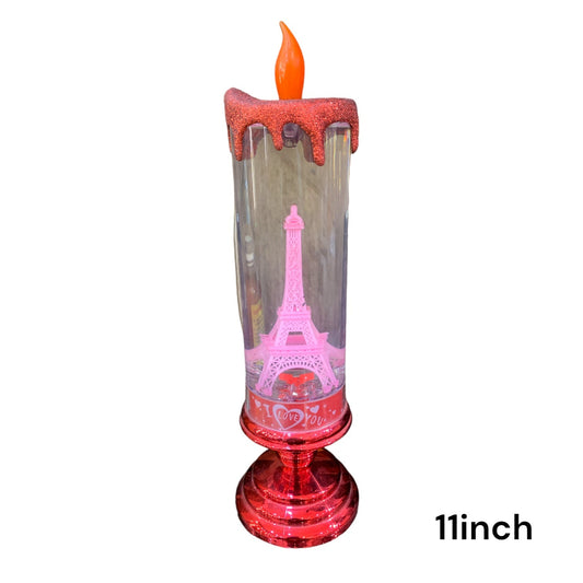 Eiffel Tower LED Candle Lamp with Stand Pack of 2