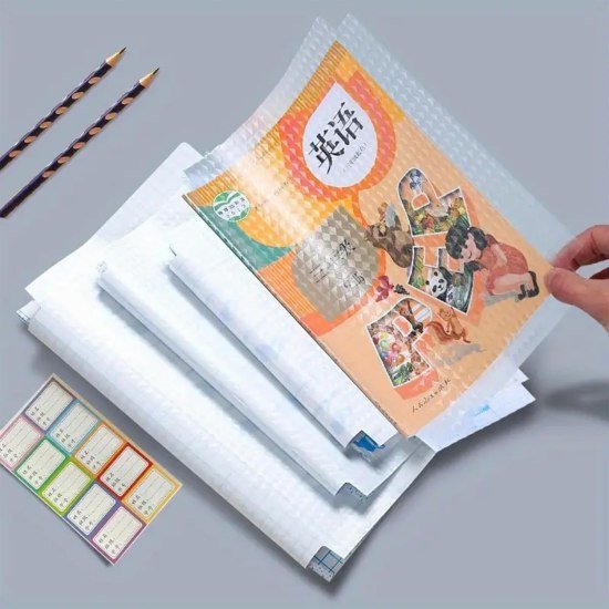 30pcs Waterproof Plastic Book Cover