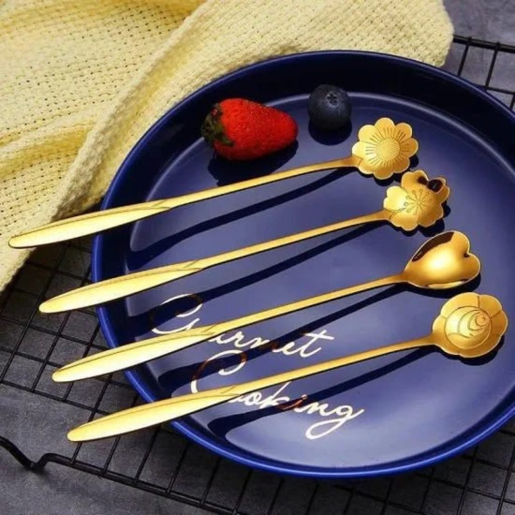 4 pcs Golden Spoon Set