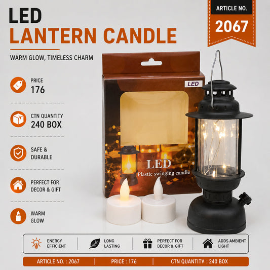LED Lantern Candle Pack of 6