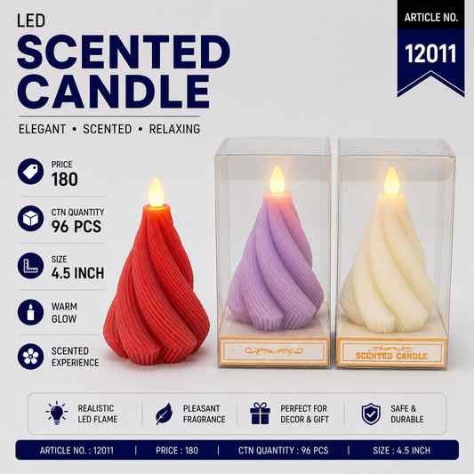 Twisted LED Scented Candle Pack of 6