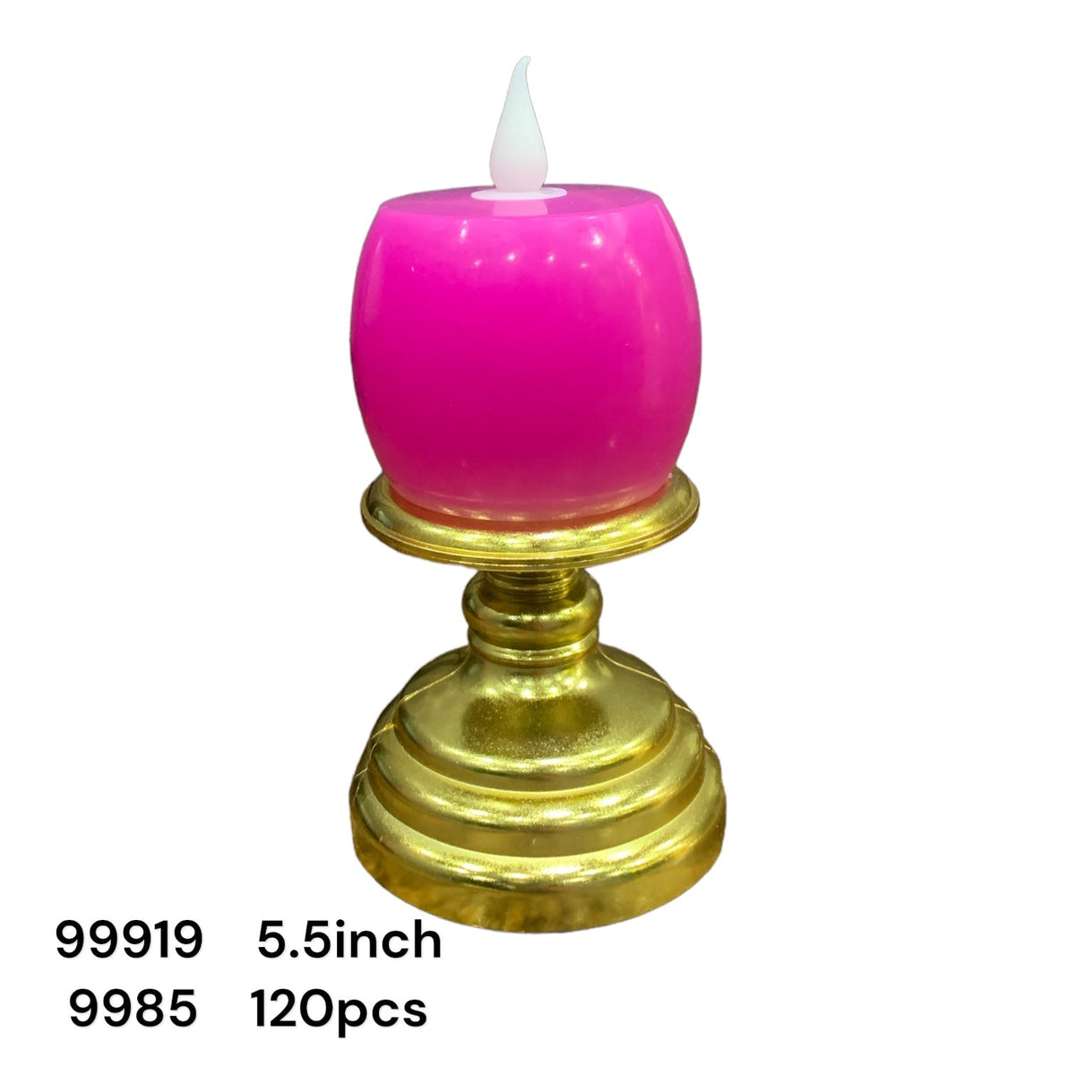 Decorative LED Candle with Golden Stand Pack of 720