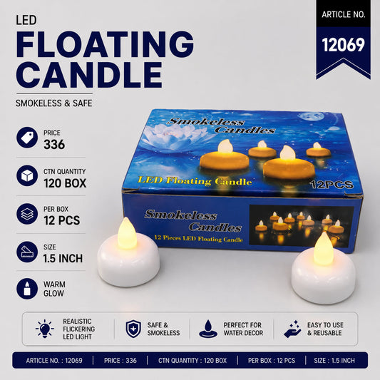 LED Floating Candle Pack of 36