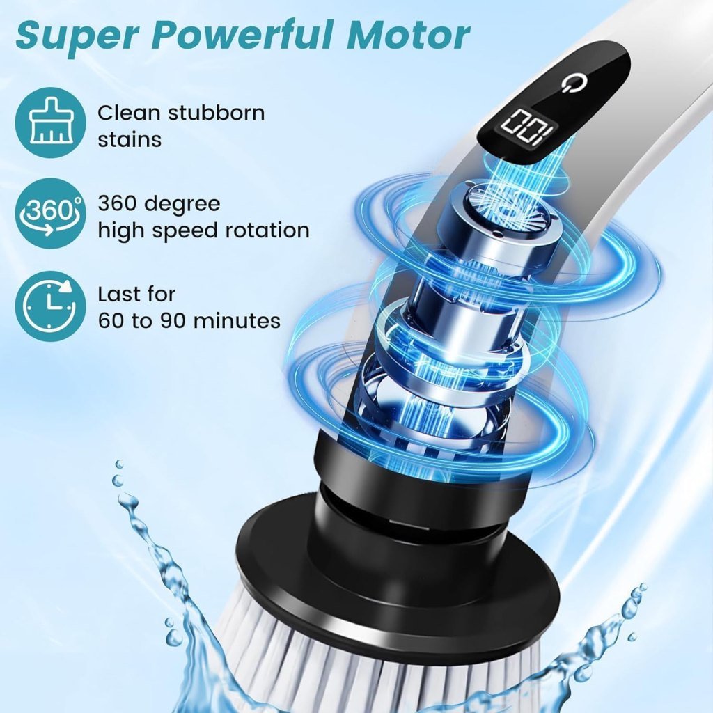 9 In 1 Spin Scrubber Cleaning Brush Mop