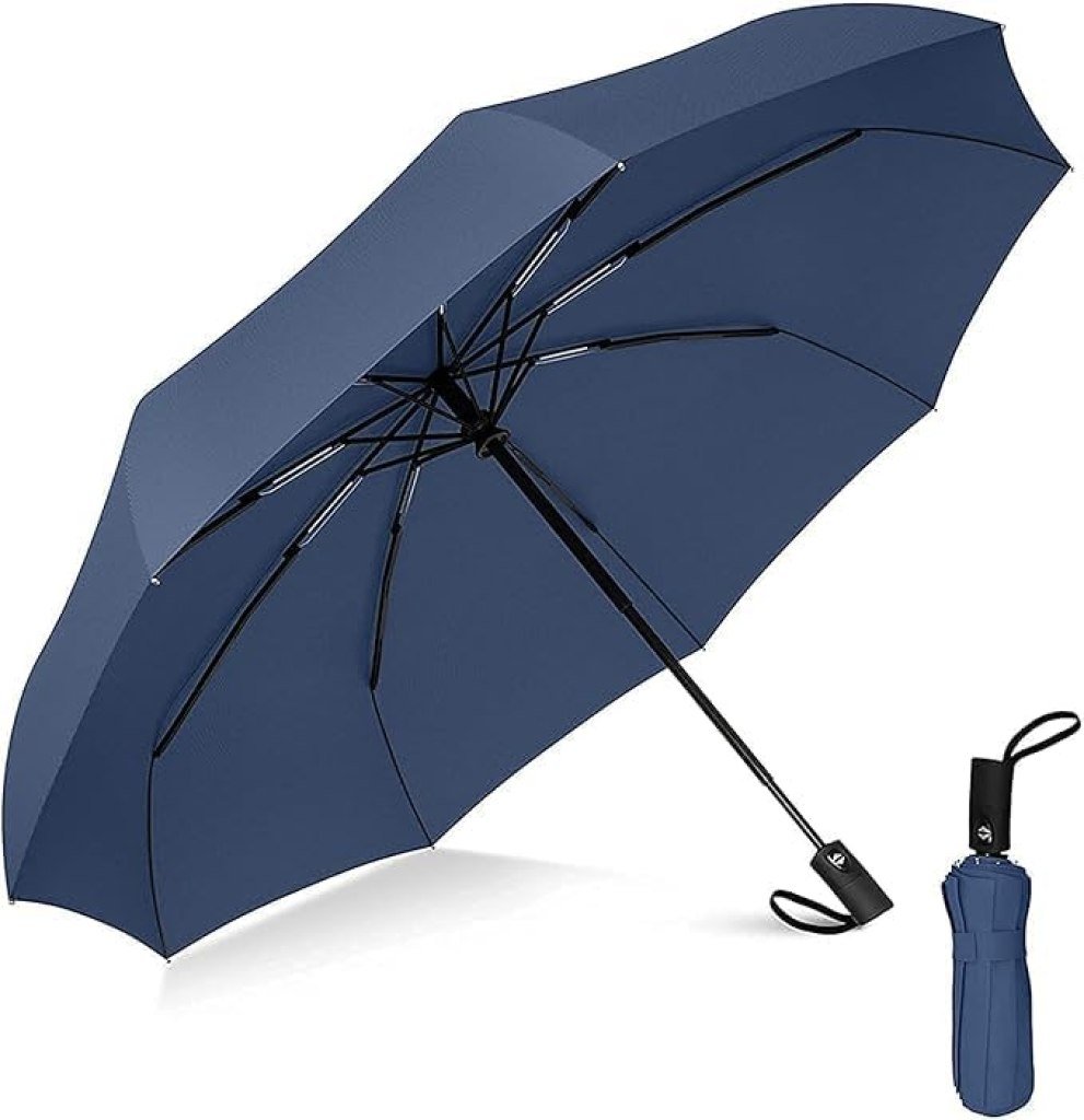 Auto Open Close Umbrella Blue