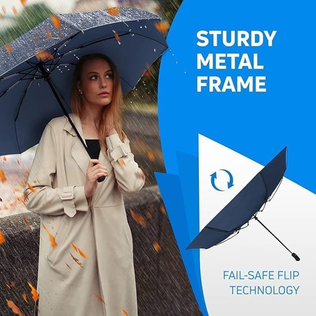 Auto Open Close Umbrella Blue