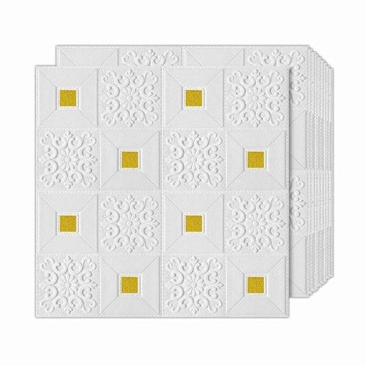 Golden tikdi 3D Brick Foam Wallpaper