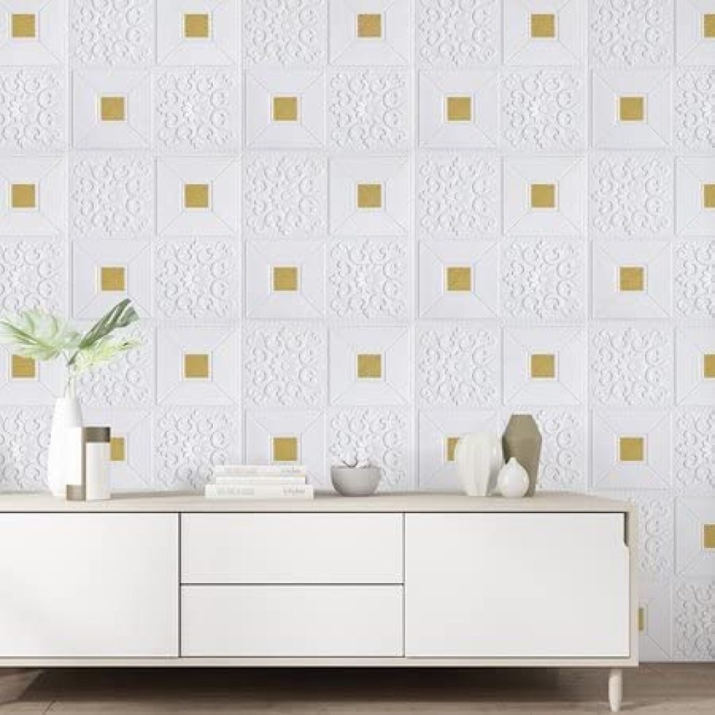Golden tikdi 3D Brick Foam Wallpaper