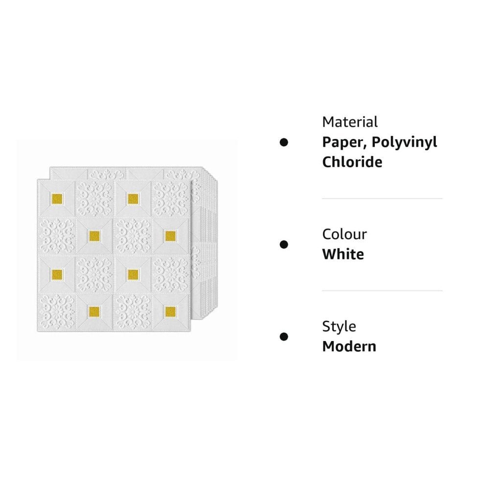 Golden tikdi 3D Brick Foam Wallpaper
