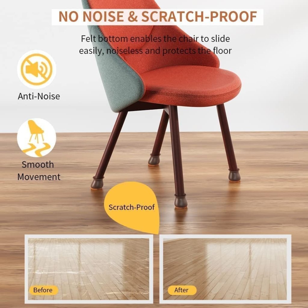 1pcs Silicone Anti Slip Chair Leg Cover with Pad