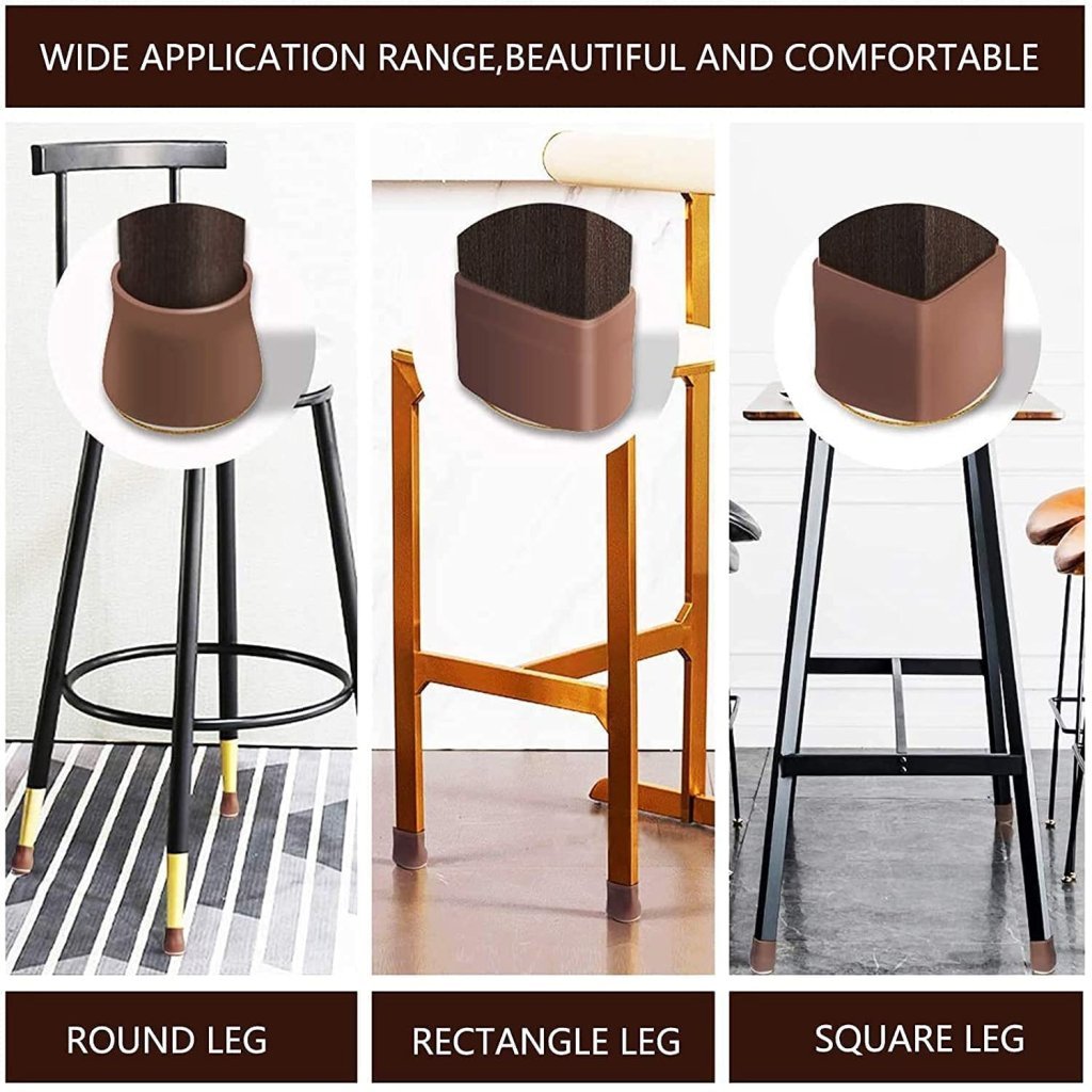 1pcs Silicone Anti Slip Chair Leg Cover with Pad