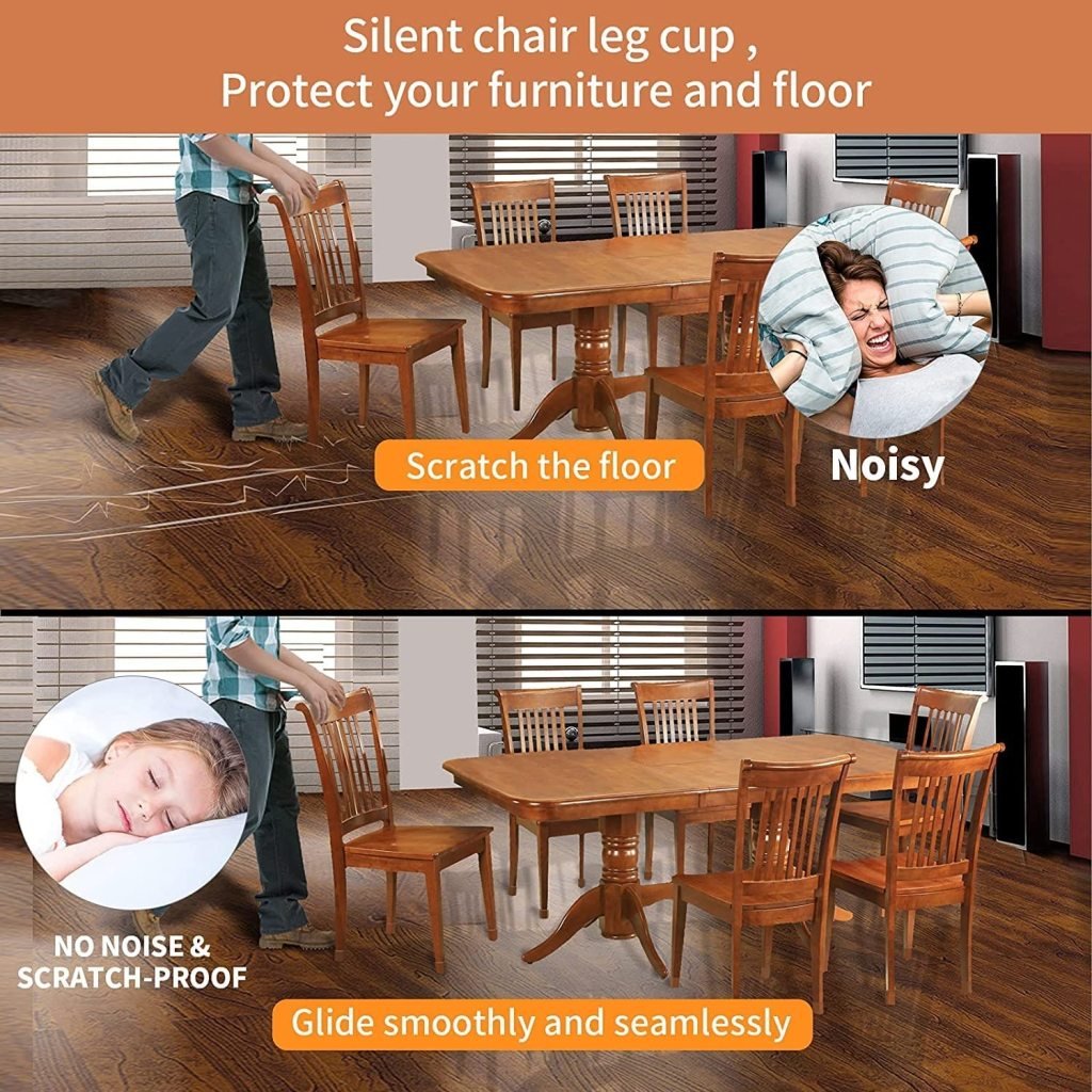 1pcs Silicone Anti Slip Chair Leg Cover with Pad