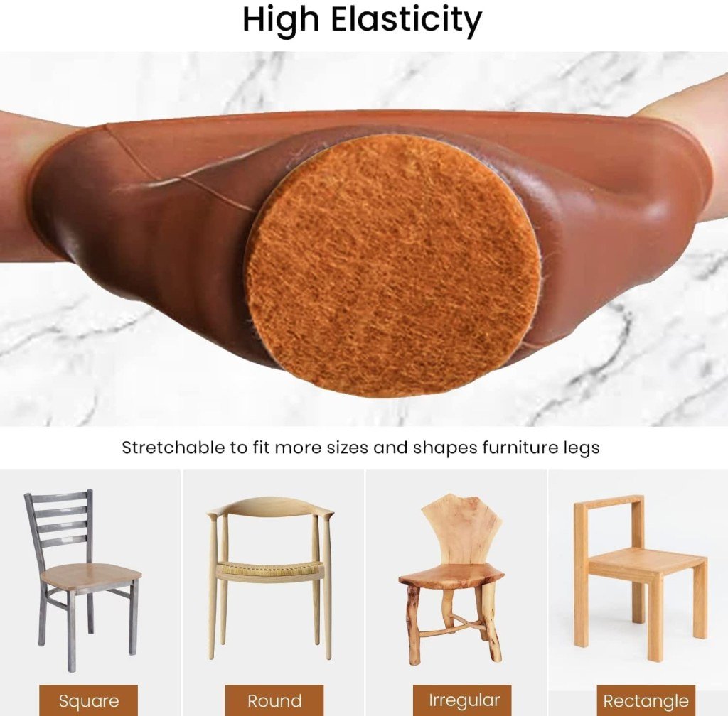 1pcs Silicone Anti Slip Chair Leg Cover with Pad