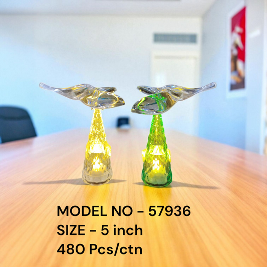 Bird-Shaped Glass LED Candle Pack of 12
