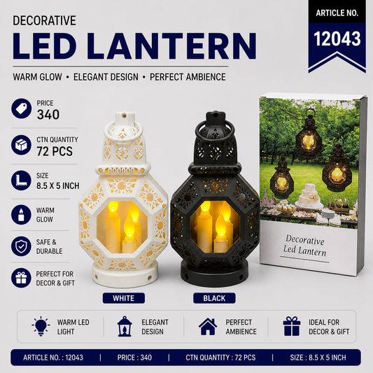 Decorative LED Lantern Pack of 3