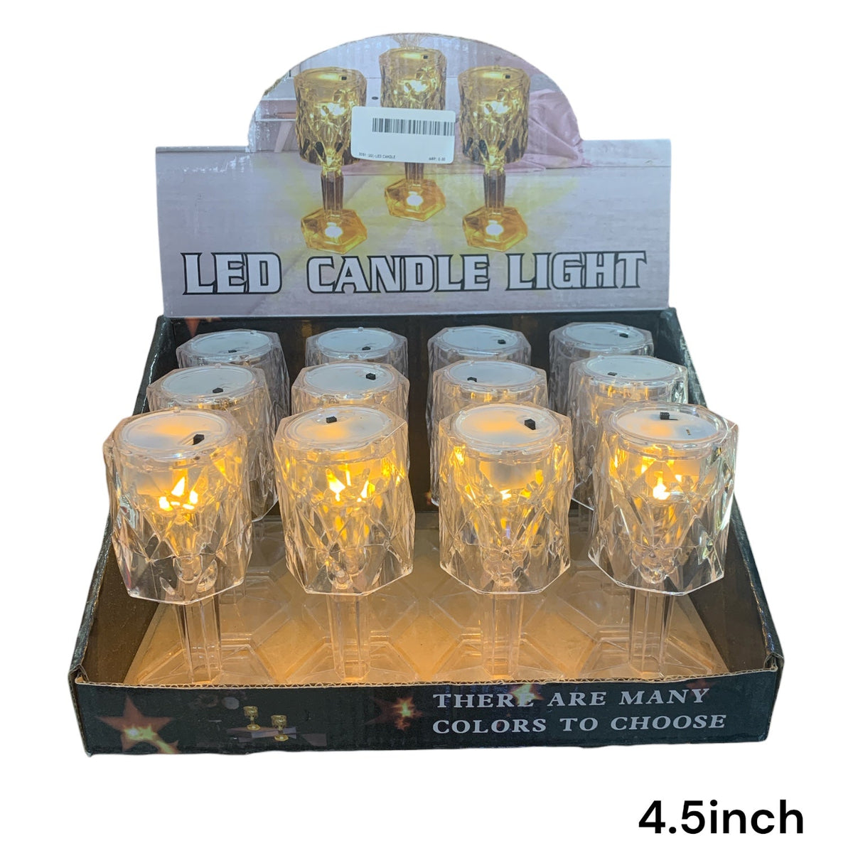 Faceted Crystal LED Candle Light Pack of 24