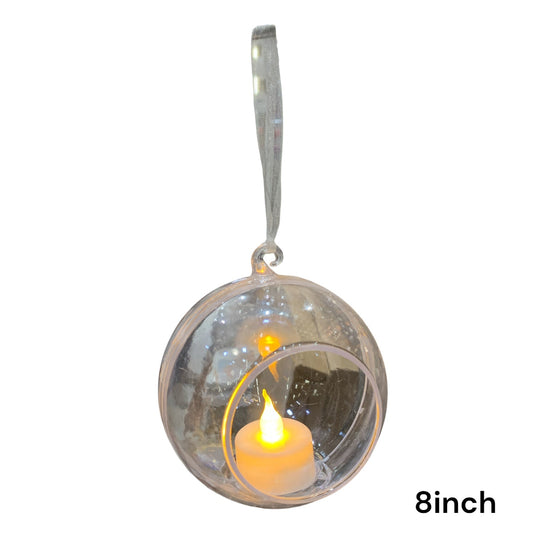 Hanging Glass Orb LED Candle Pack of 6