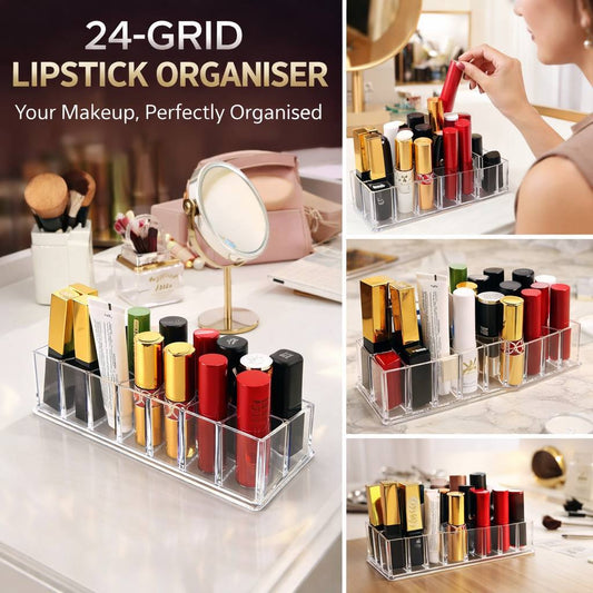 24 Grid Acrylic Lipstic Organiser